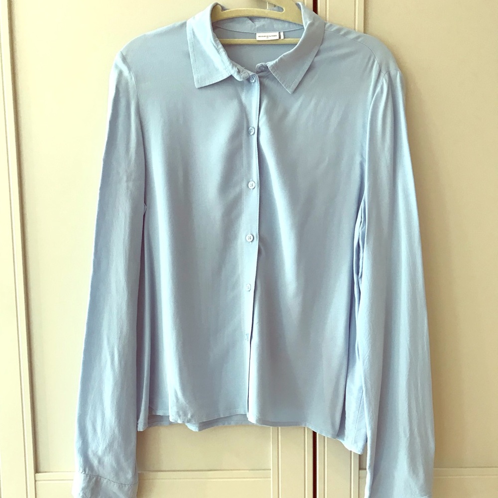 Blue blouse slim fit